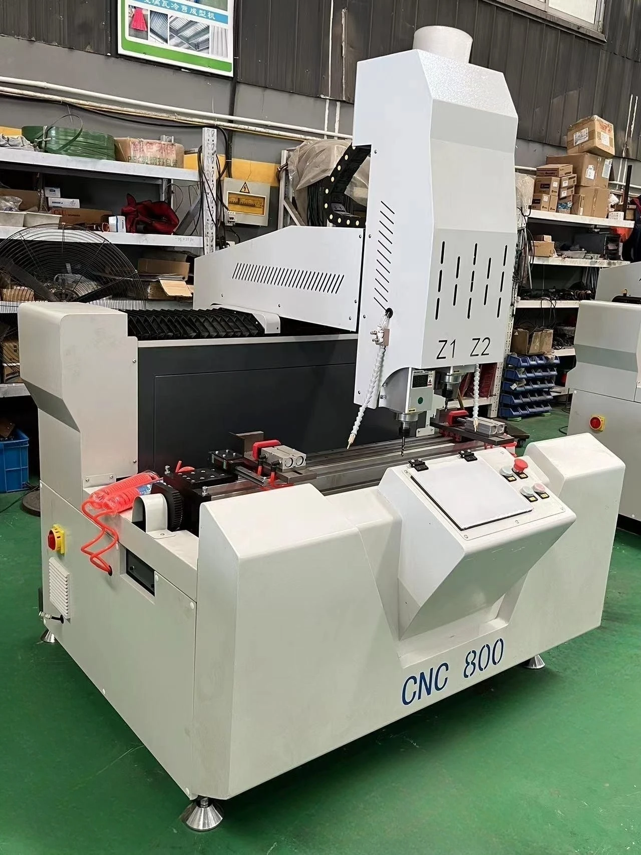 Used CNC Drilling & Milling Machine Door Window Making Aluminum Profile PVC UPVC Core PLC Engine Core Construction Industries