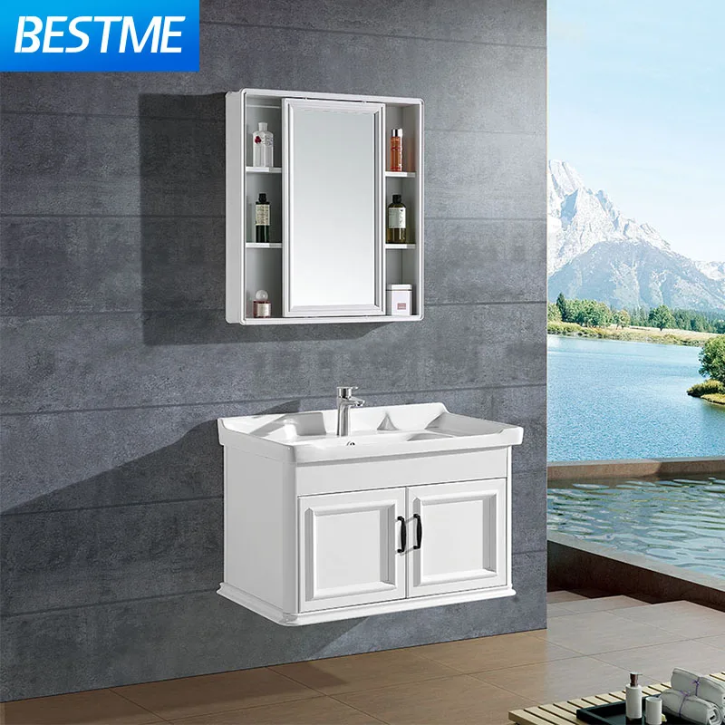 PVC Bathroom vanity Waterproof bathroom cabinets Wall mounted bathroom cabinet design