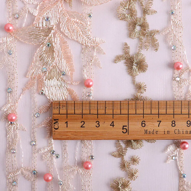 Stock Sewing on Flower Embroidery Lace Fabric Patches Custom Lace Fabric Patches