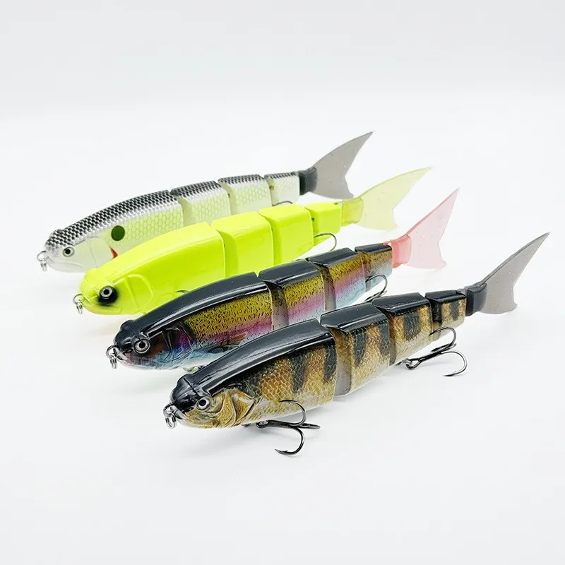 New Arrival 4 Jointed Fishing Lures 18cm 53g  Sinking Swimbait  With Rubber Tail For Trout Bass Fishing