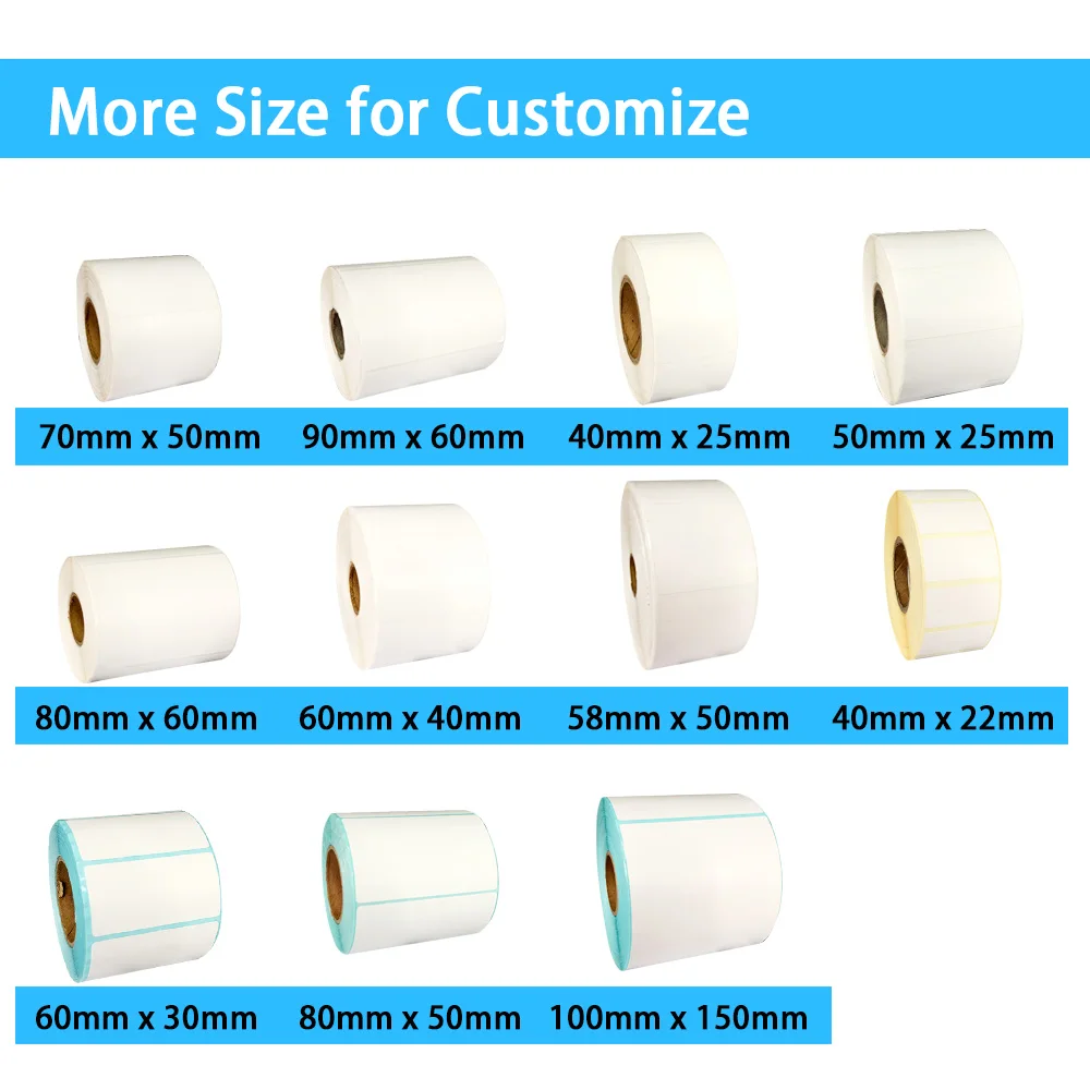 Hot selling thermal label sticker roll custom printed thermal color label 4x6 sticker material thermal transfer label paper