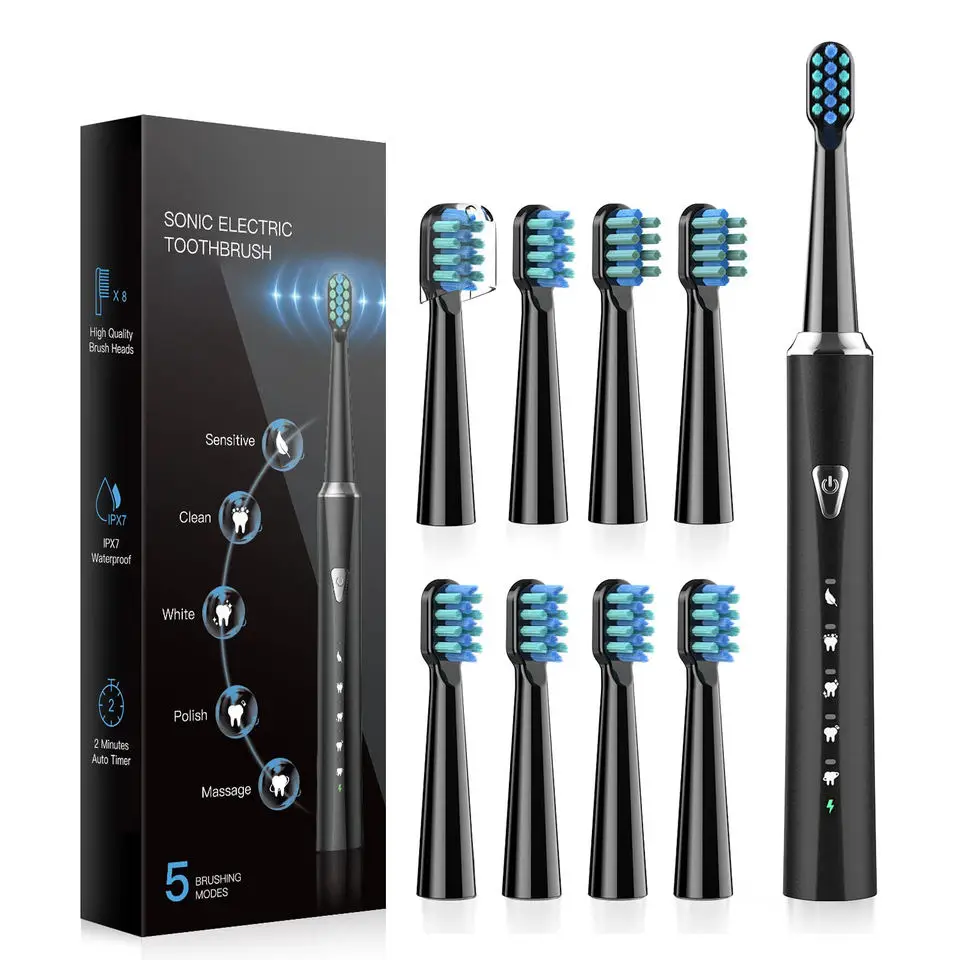 New 5 Modes Electric Toothbrush Rechargeable Adults Sonic Electric Toothbrush For Teeth Whitening Kid Electric Toothbrush