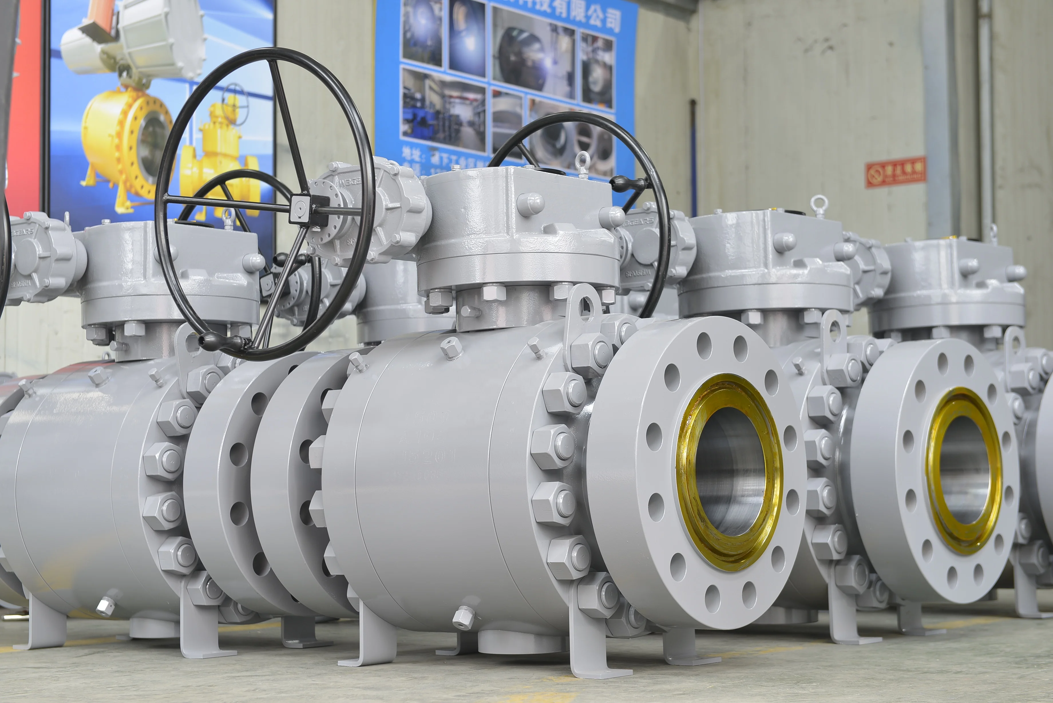 High pressure Worm Gear Actuator Metal Seated pneumatic ball valve