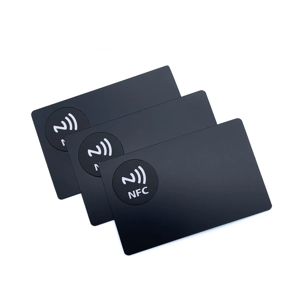 Карта nfc из нержавеющей стали черная металлическая уникальная карточка с QR-кодом nfc-карта