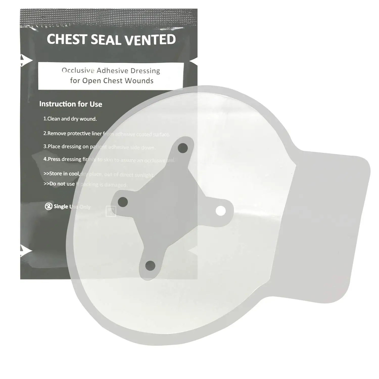 In stocked Emergency  First Aid chest seals non vented Medical Tactical first aid vented chest seal IFAK Chest Seal