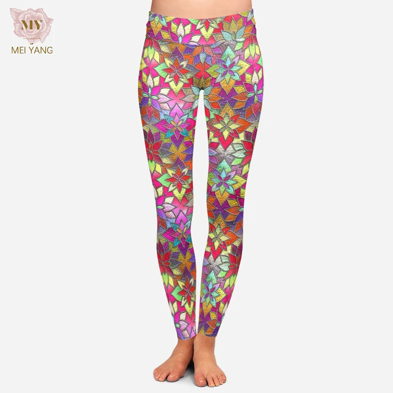 2023 Colorful Leopard Printed Leggings High Waist Buttery soft Yoga Workout Gym Digital print Leggings