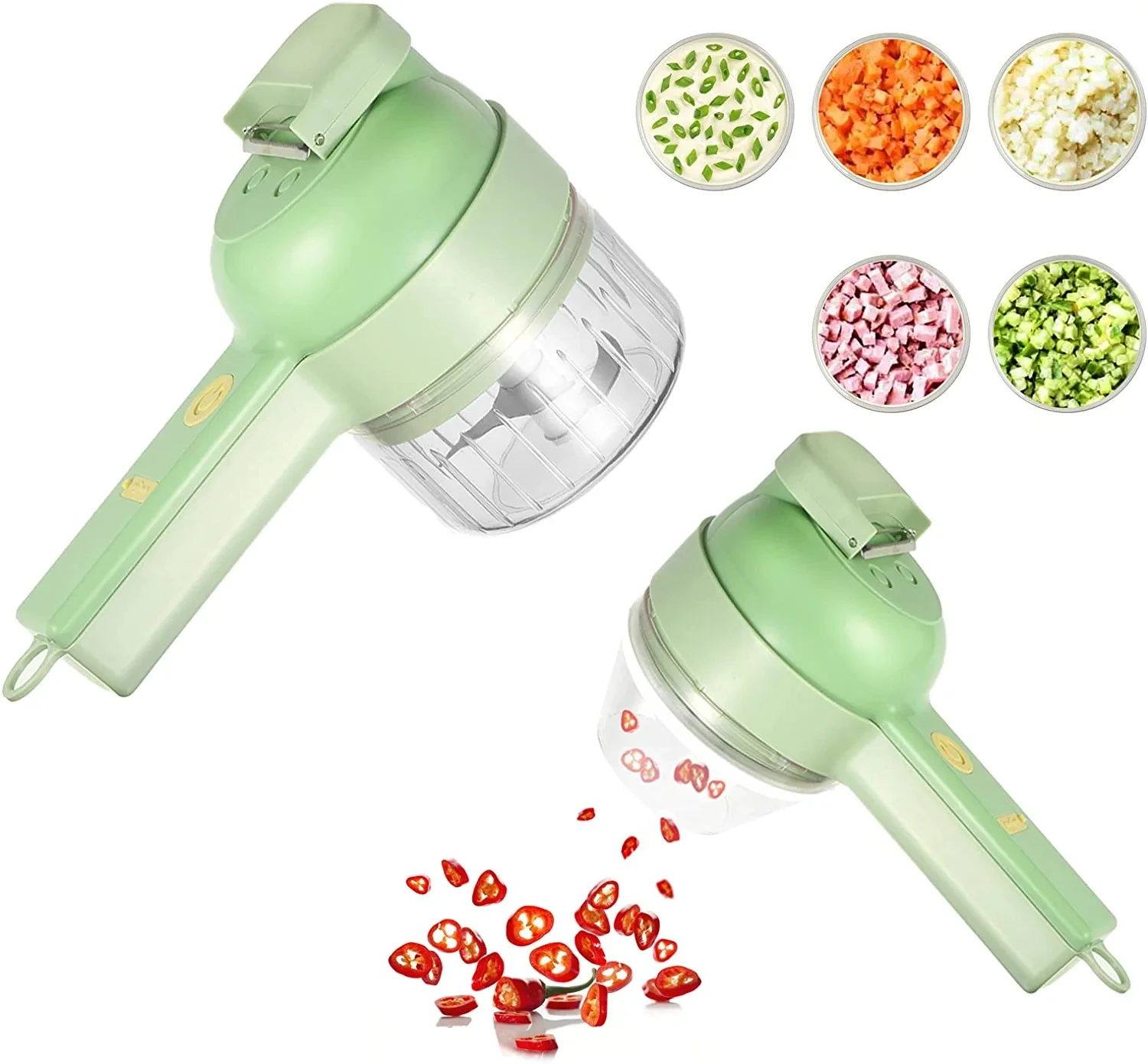 Third generation Portable Electric Mini Garlic Mesher Crusher Food Chopper Slicer USB Rechargeable Handheld Vegetable Cutter Set