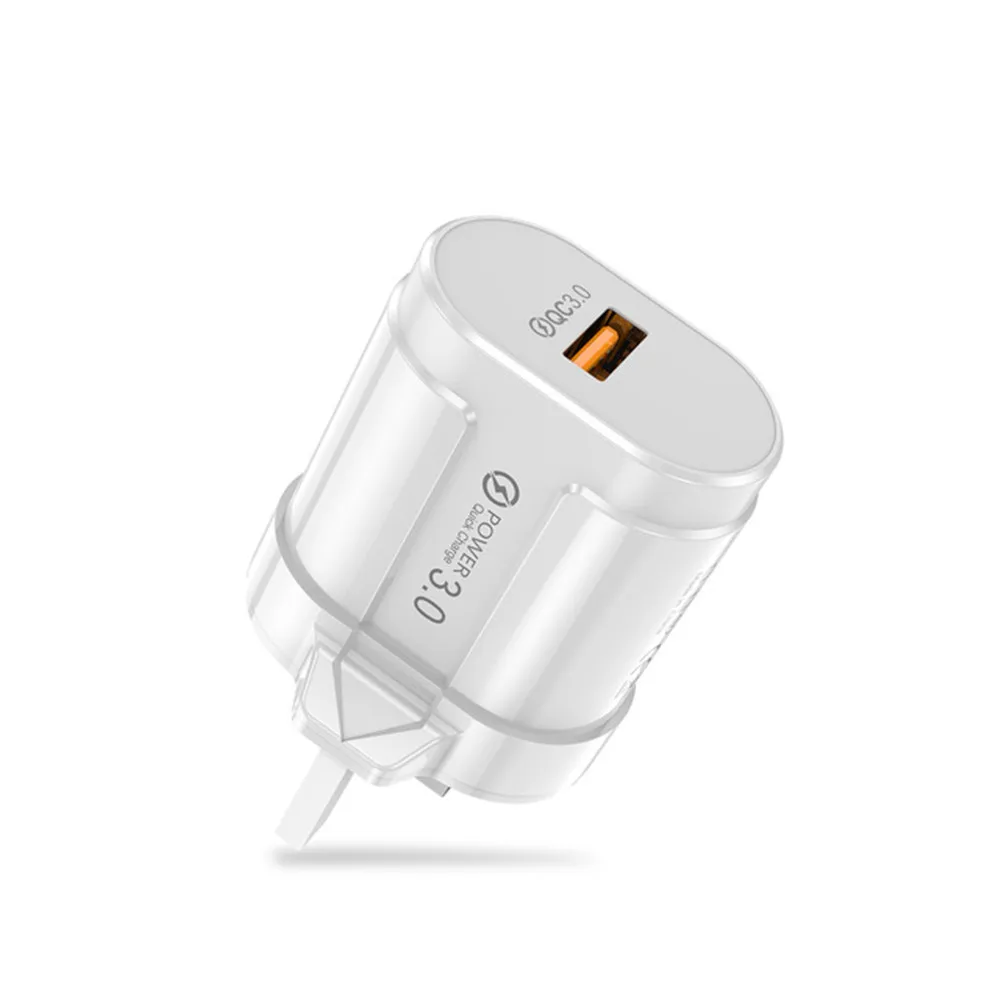 18W Fast Phone Chargers Wall Portable Socket Charger UK Plug for iPhone 13 USB Charger AC Adapter