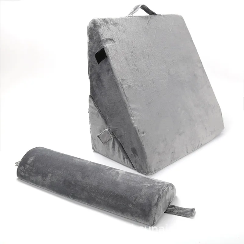 Memory foam wedge-shaped triangular pillow slope positioning bed wedge pillow to relieve low back pain