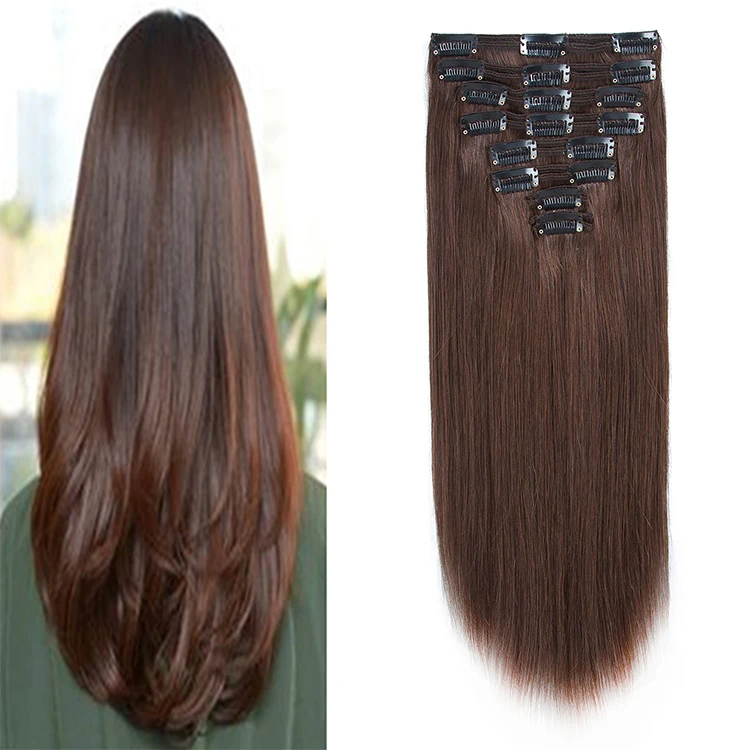 Dropship hair products 180g/220g/260g/280g triple quad weft claw clip in layer hair pieces extension double drawn