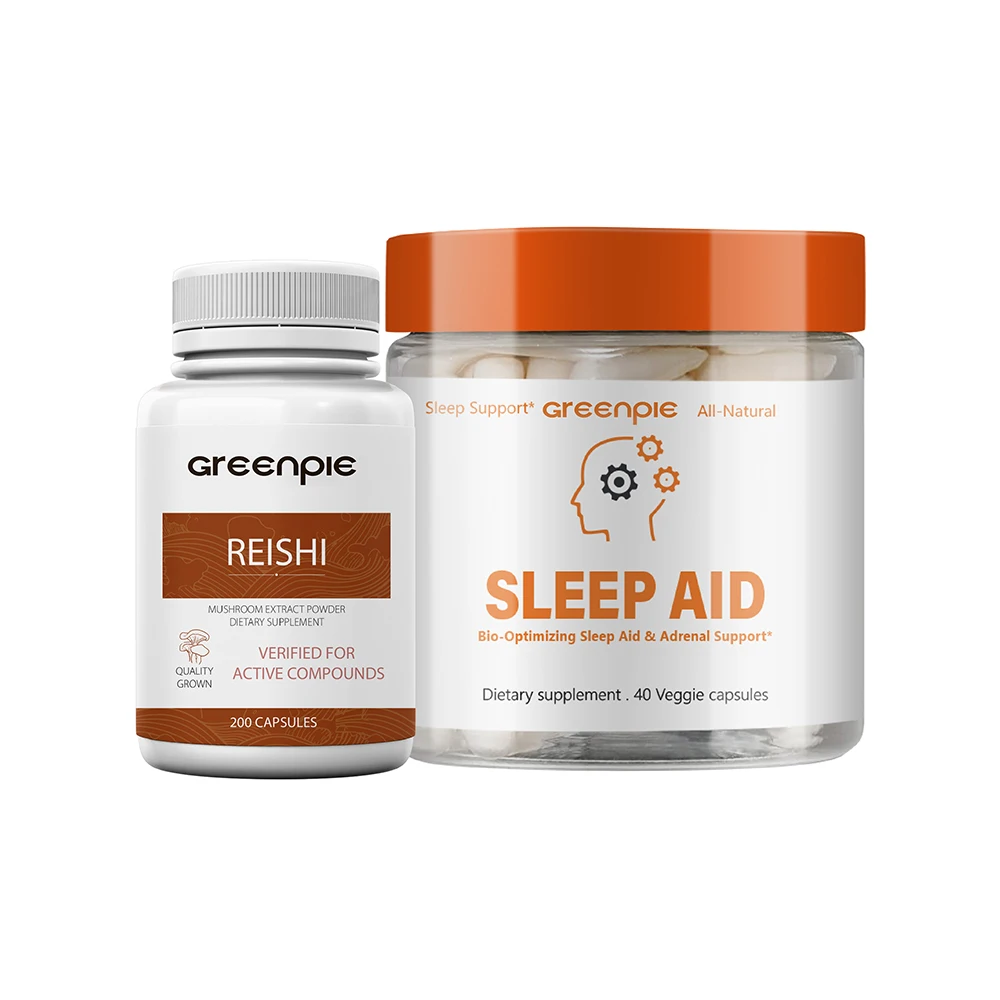 Greenpie OEM Ganoderma Lucidum/Lingzhi/Red Reishi 60 pcs per bottle Mushroom Extract Capsules