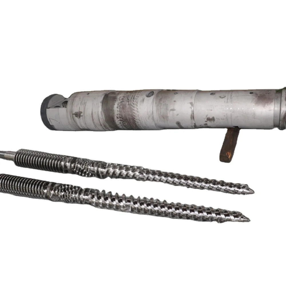 extruder conical twin screw barrel 80/156