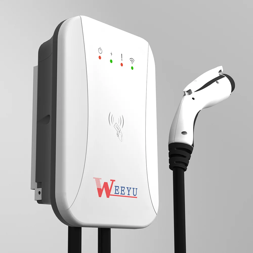WEEYU Hot-selling Wall-mounted Electric Vehicle Charger Piles for All EV AC Charging Outdoor Indoor European 400v 240v Home Use