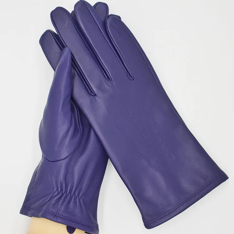 XJ Factory winter and autumn gloves touch screen men and Ladies driving sheepskin leather gloves with fingers