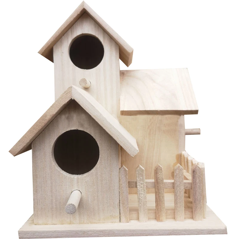 Wholesale Outdoor Wooden Bird Living Houses Hanging Birdhouse Breeding Cage