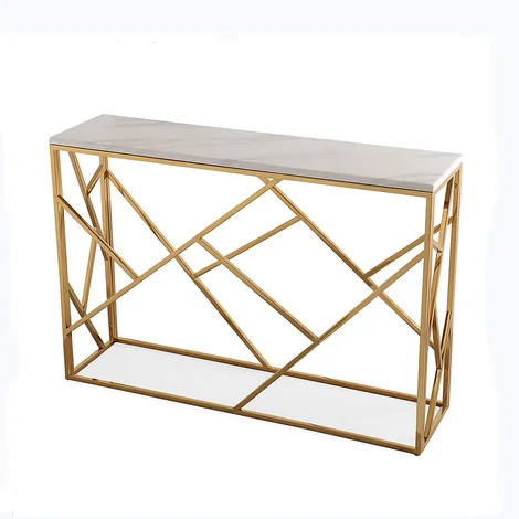 2020 living room latest luxury gold hall hallway glass stainless steel entrance console table entryway modern nordic design