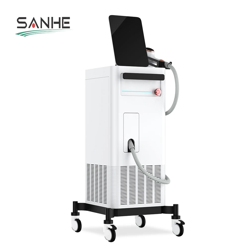 Permanent Laser Hair Removal Machine with 3000W High Power Handle 4 Exchangeable Spot Size Diode Laser Stationary 808nm 1-20HZ