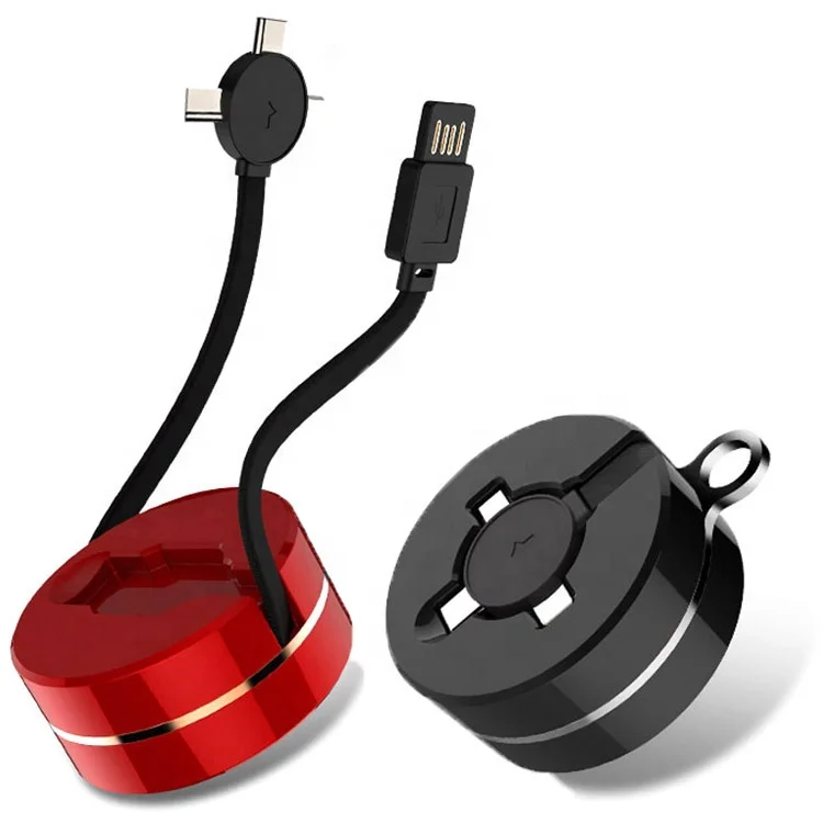 Patent Portable USB 3in1 Extension Retractable Cable Multiple  Multi USB Charger 3 In 1 USB Charging Cable for Iphone
