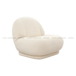 Lamb Velvet Suede Boucle Modern Fabric High Fashion Home Furniture Chairs Living Room Synthetic Leather High Density Sponge