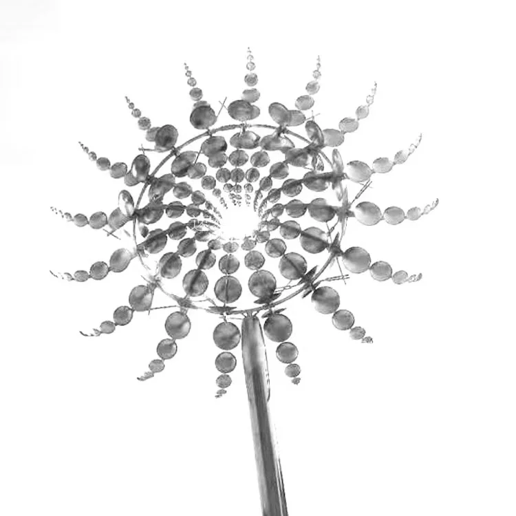 INS New Design Stainless Steel Pneumatic Sculpture Fits Botanical Garden Unique And Magical Metal Windmill