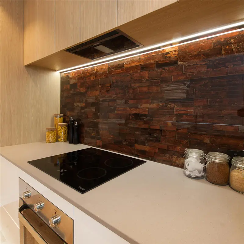 Customized Size,Colors And Patterns HD Splashback Glass Art Painting Decorative Glass