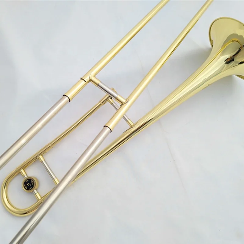 
Weifang Rebon Cheap Bb key Slide plated gold Tenor Trombone 