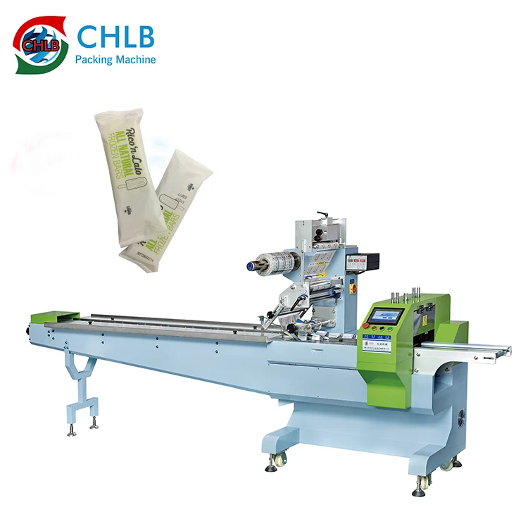 Ice cream bar pillow packaging machine ice cream sandwich packaging machine