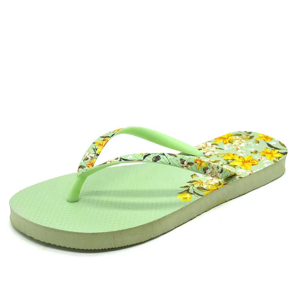 Latest Design ladies slippers Digital Print women flip flops