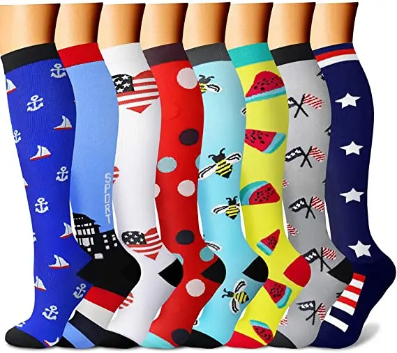 
Wholesale price professional design running socks knee high medical compression socks 
