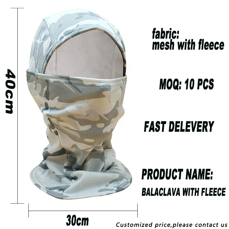 High quality LOW MOQ Neck warmer fleece ski face mask windproof motorcycle cagoule balaclava