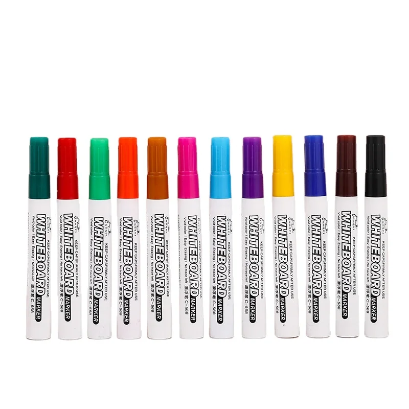 Wholesale Early Education Toys 8 12 colors dry erase white board marker pen glass stone ceramic painting whiteboard marker sets
