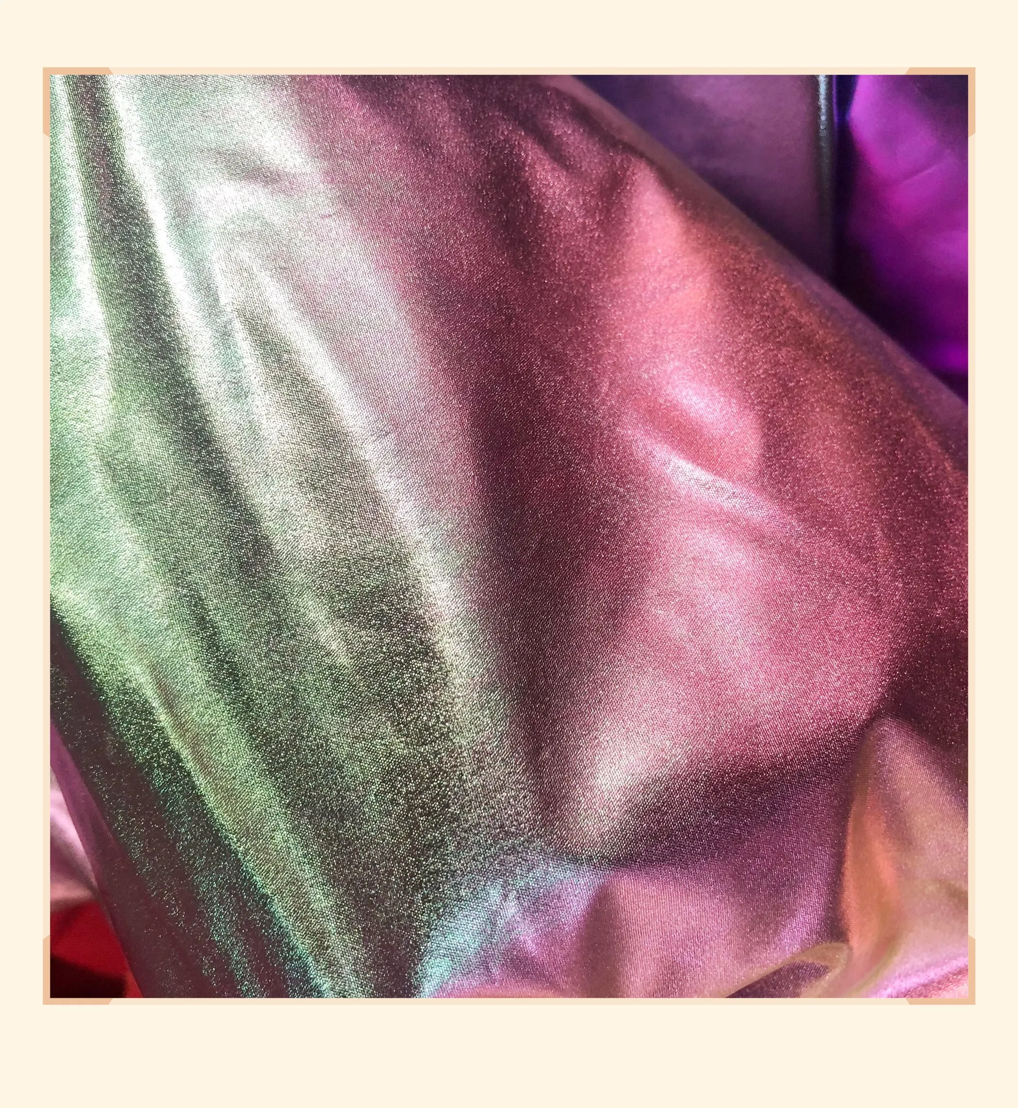 polyester memory with colourful  colourful foiled film   fashion and shiny  rainbow coat fabric