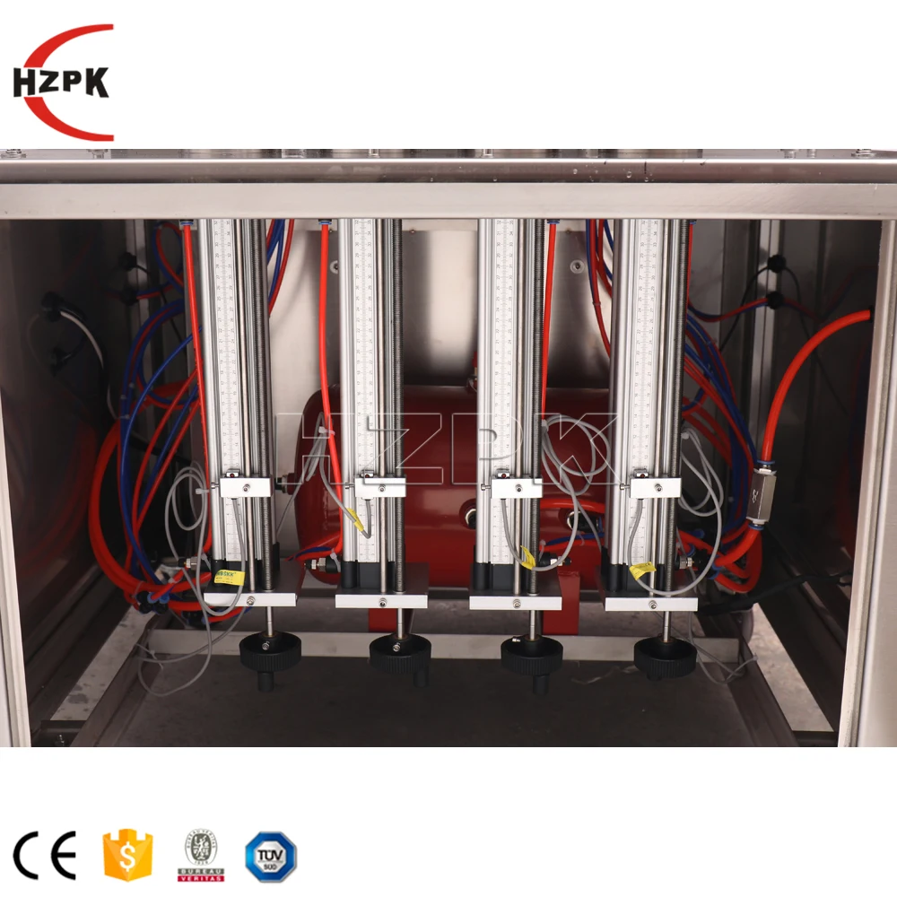 HZPK auto 4 heads 50ml quantitative volumetric piston detergants shampoo filling machine for liquid bottle china