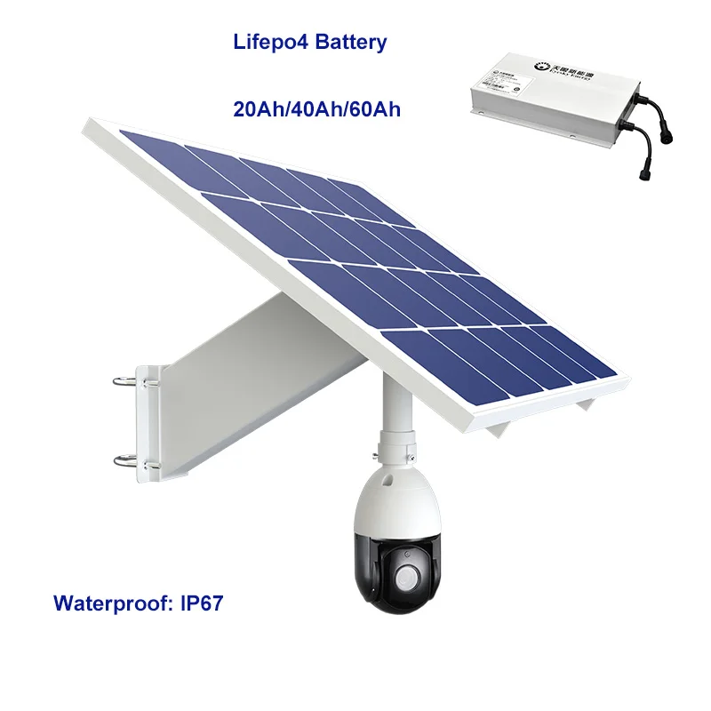 60w 100w 120w Construction site Security Solar Surveillance Camera Power Generation Solar CCTV Monitor System
