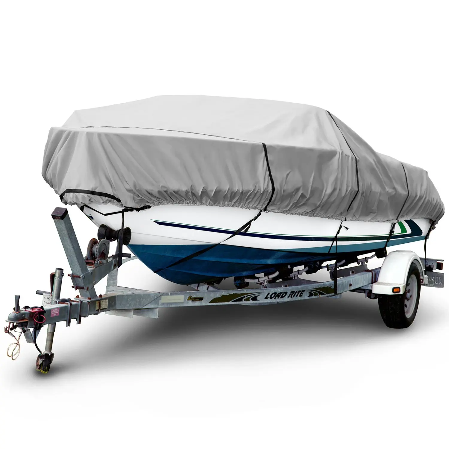 Custom Wholesale Outdoor Waterproof Oxford 600D Ripstop Full Size Trailerable Center Yacht Boat Cover