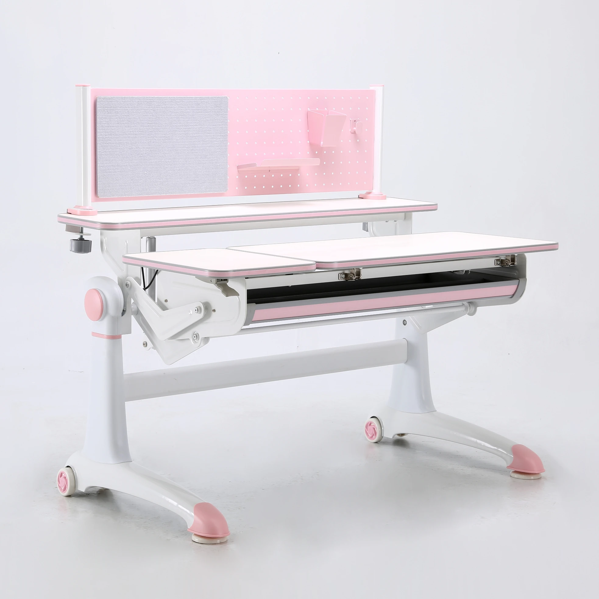 Ergonomics  girl pink table study nice  children tables 1.1 meter desk for kids