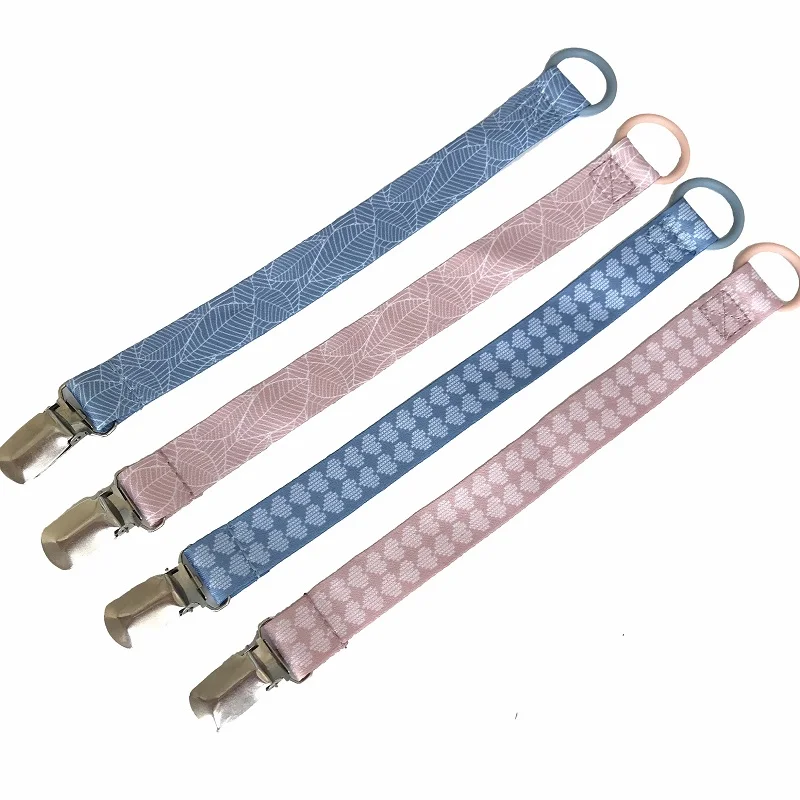 Custom LOGO Pacifier Clips Chain Dummy Clip Pacifier Holder Nipple Soother Chain Infant Baby Feeding Baby Accessories