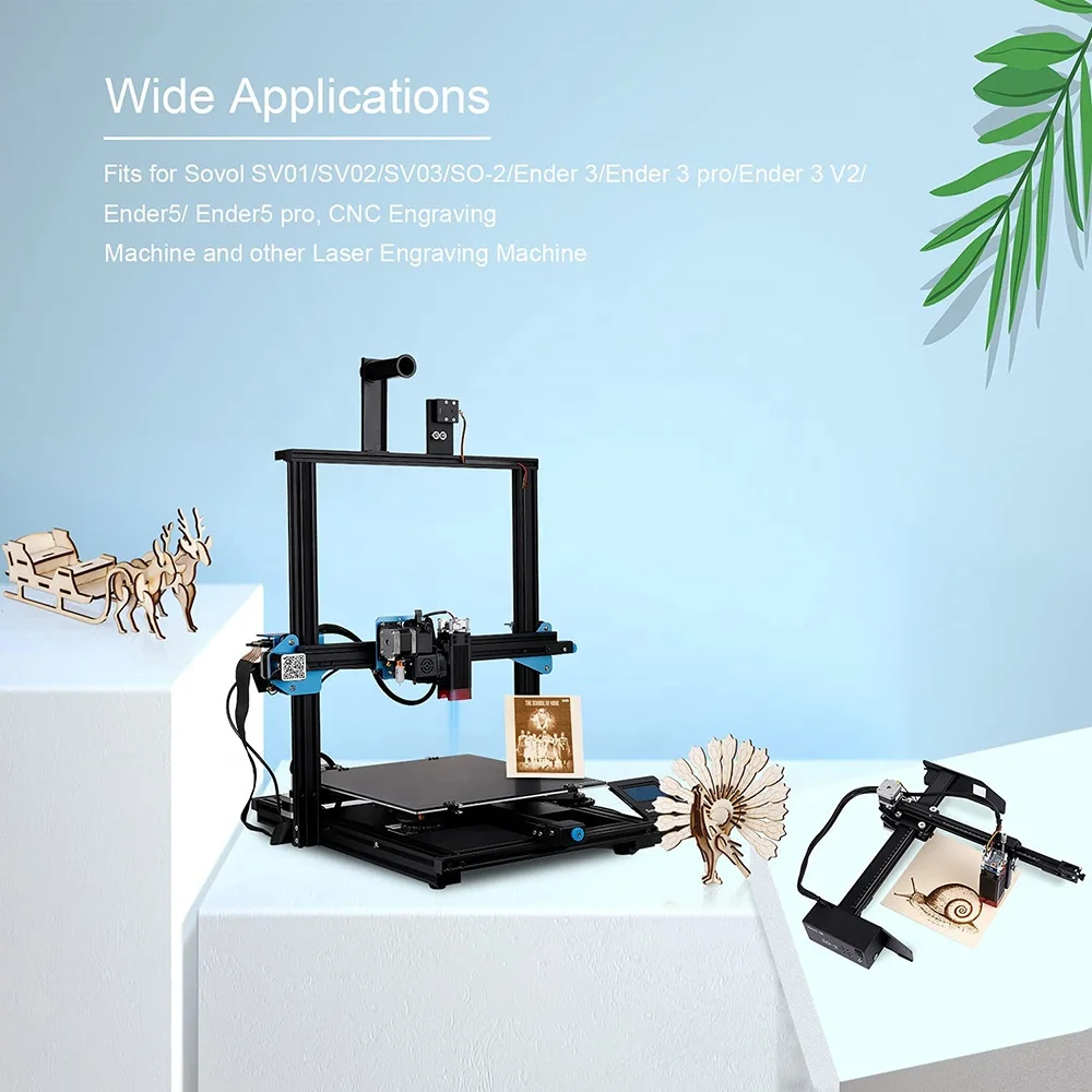 3D 40W Laser Engraving Module 5W Output Optical Power for 3D Printer and CNC Engraving Cutting Machine