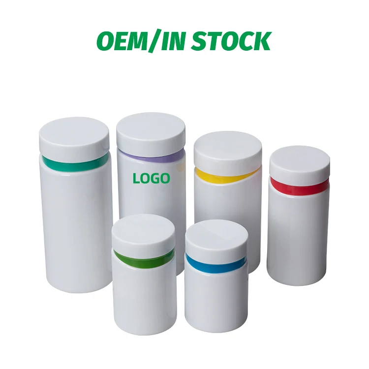 High Quality 100cc White Orange PET Plastic Pills Capsule Packaging Bottles