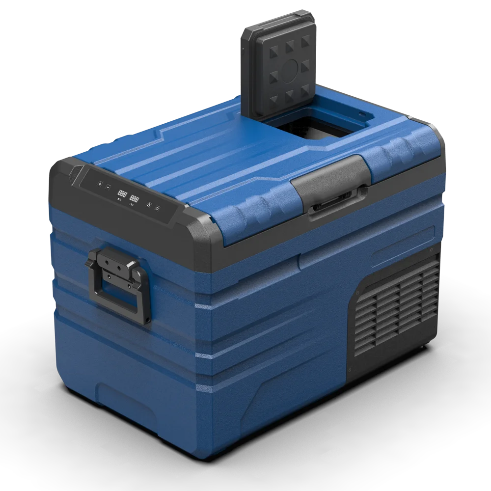 TB35 portable electronic control camping mobile car fridges 12v dc temperature controlled car starter mini refrigerator