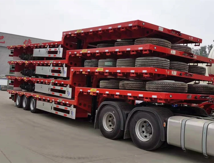 Cheap Price Hot Sale 2 3 Axles  Flatbed Semi Truck Trailers Flatbed Trailers