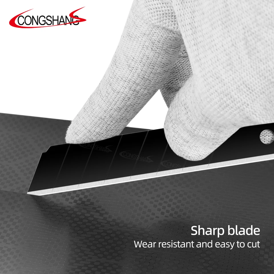 18mm Black Stainless Steel 10pcs Snap Off Utility Cutter Knife Blade for Knife Cutter