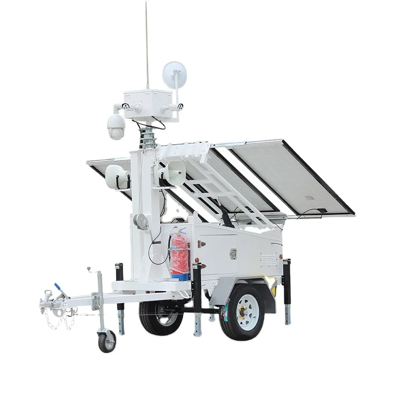 Портативная башня CCTV цифровая камера мобильного солнечного наблюдения трейлер для парковки безопасности