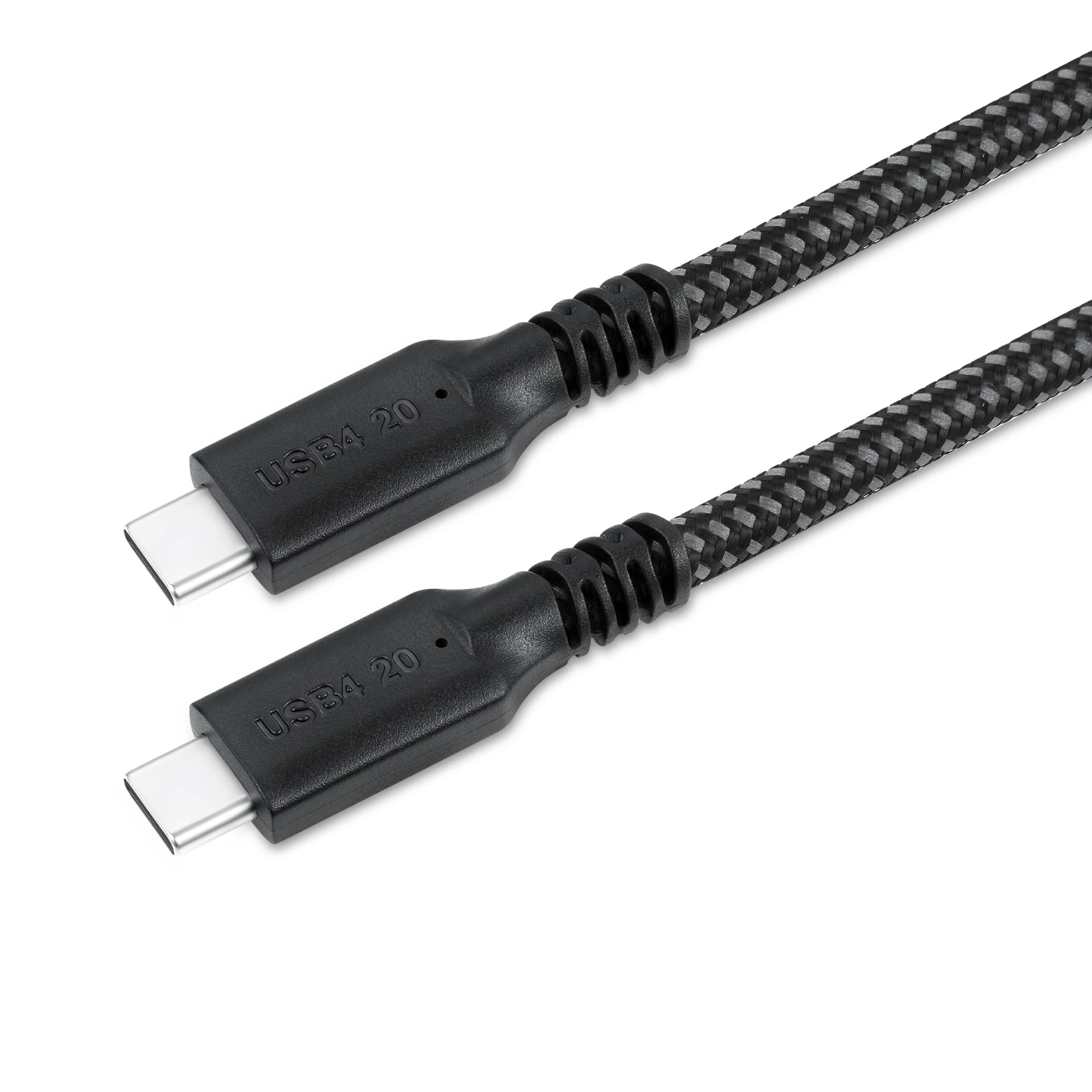 Nylon Braided Plastic Shell USB Cable 4.0 Data Cable 100W 5A Fast Charge 20 Gbps Speed Data Cable