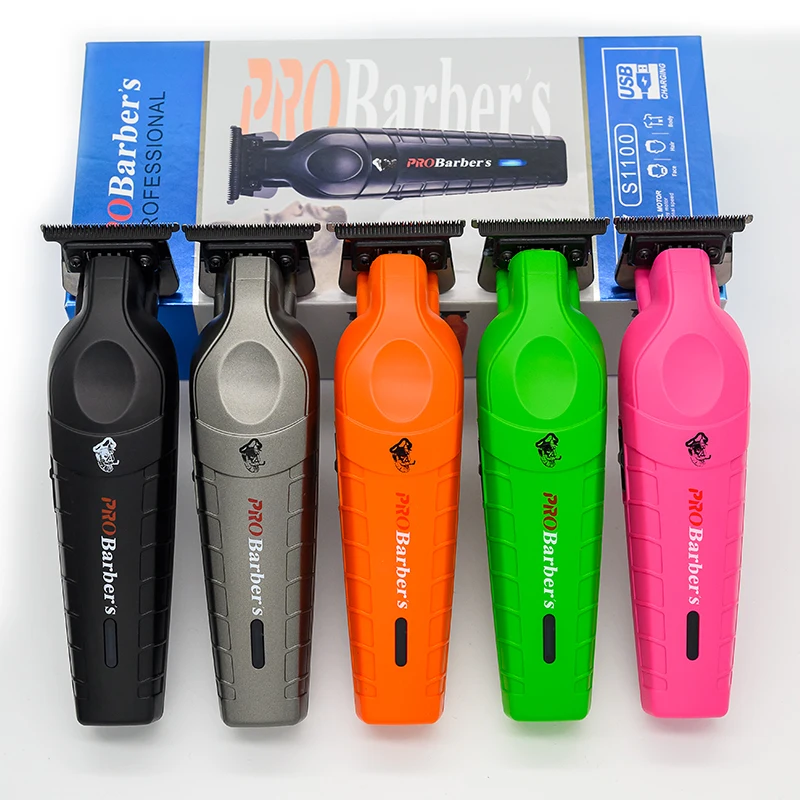 Professional Barber Cordless 0mm Zero Gapped Carving Cutting Machine Hair Trimmer Clipper