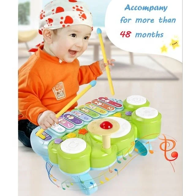 Wholesale electronic xylophone piano keyboard toy kids mini jazz drum set toddler musical instruments