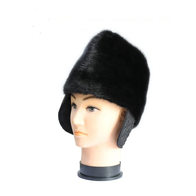 China factory wholesale Kippah hat Real Mink Fur Diplomat Hat