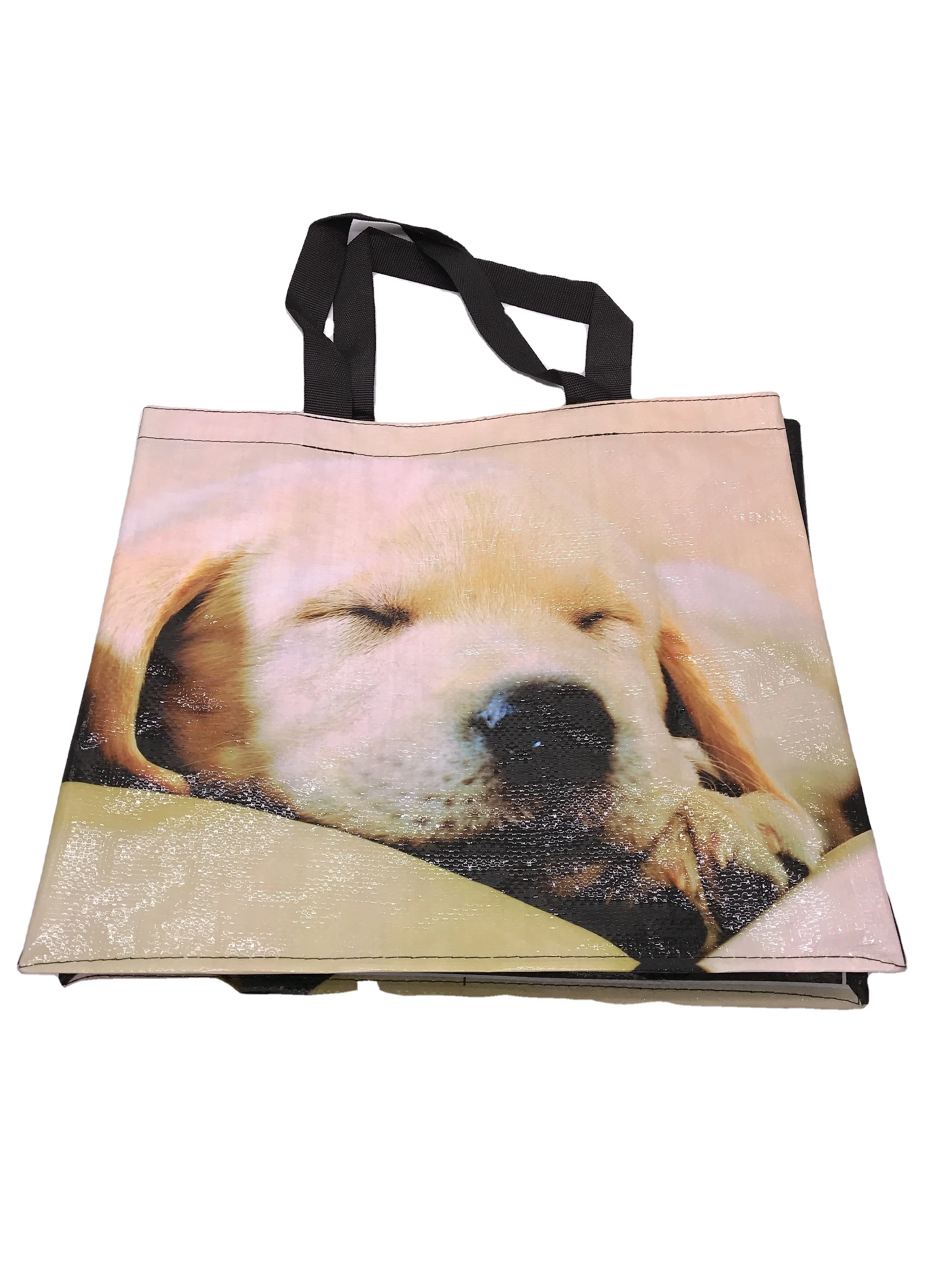 Online Shop 2020 Top Brand Cute dog Promotional Waterproof large  PP Woven tote bag women handbags luxury