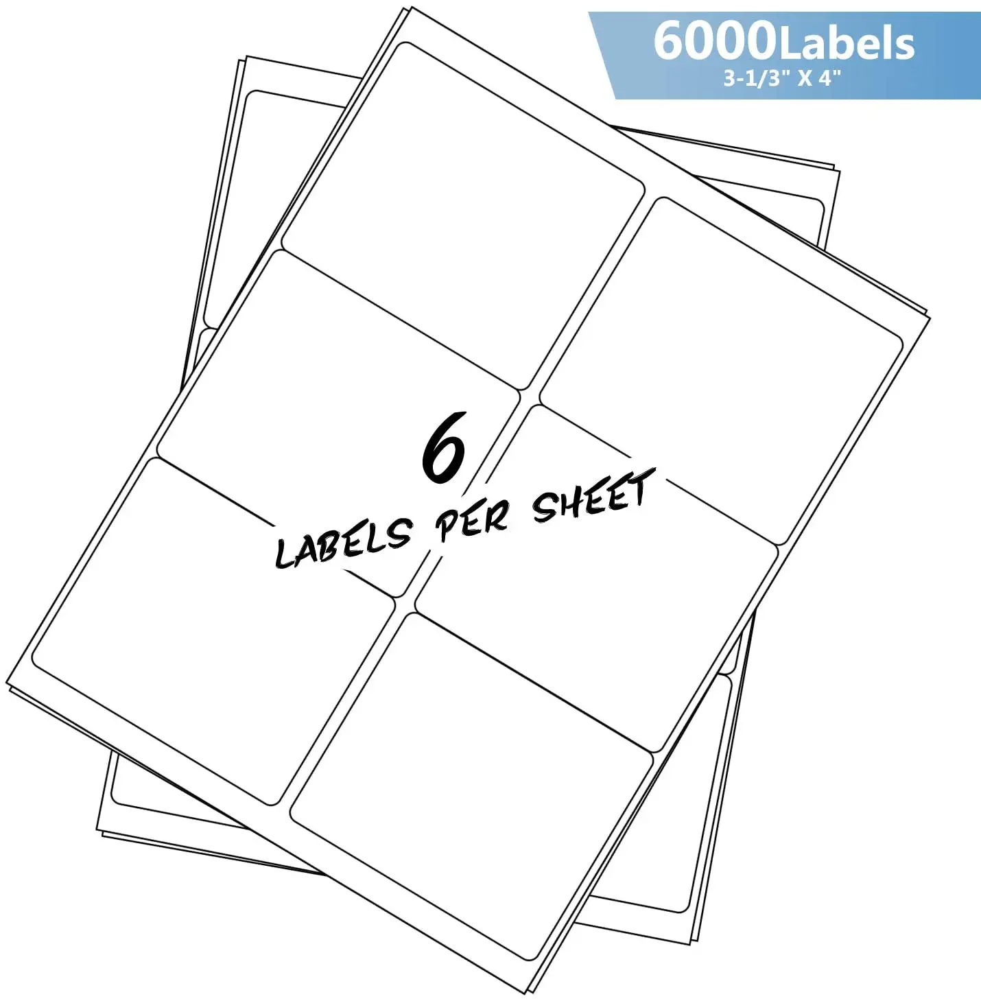 Adhesive Printing Label Sticker Paper A4 Sticker Size 6 Labels Per Sheet or 30 Labels a sheet For Laser/Inkjet Printer