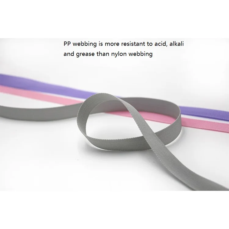 Black polypropylene ribbon PP bag edge belt helmet belt backpack belt web band
